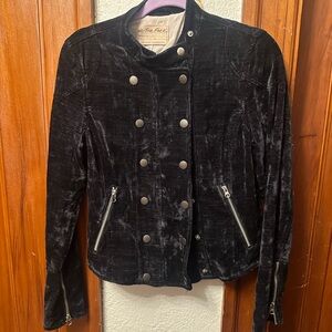 We The Free Black Velvet Jacket